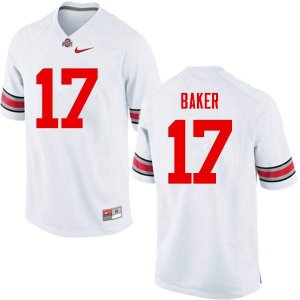 NCAA Ohio State Buckeyes Men's #17 Jerome Baker White Nike Football College Jersey DVE6045IM